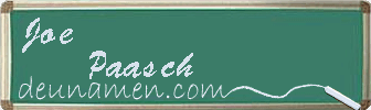 Joe Paasch Visitenkarte